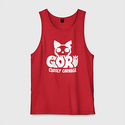 Майка мужская хлопок Goro cuddly carnage logo, цвет: красный