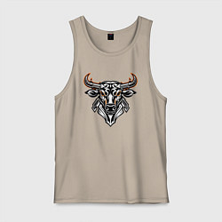 Мужская майка Мифологический символ голова быка