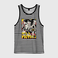 Майка мужская хлопок Pulp fiction - all stars, цвет: черная тельняшка