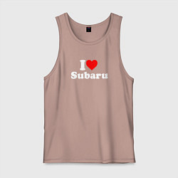 Мужская майка I love Subaru sport