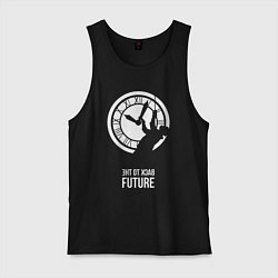 Майка мужская хлопок Back to the future clocks, цвет: черный