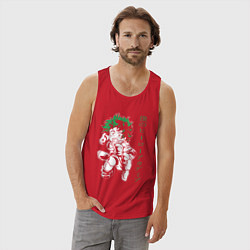 Майка мужская хлопок Моя геройская академия Изуку Мидория Деку, цвет: красный — фото 2