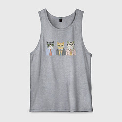 Мужская майка Деловые котики офисные