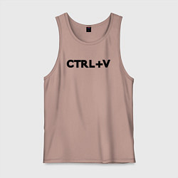 Мужская майка Иностранная надпись cntrl v