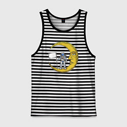 Мужская майка Астронавт с флагом на Луне