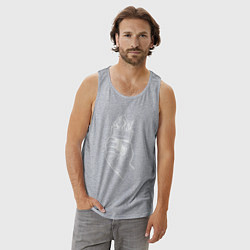 Майка мужская хлопок Виски в огне, цвет: меланж — фото 2