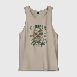 Мужская майка Череп с цепями,Chopper garage