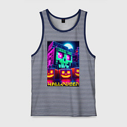 Мужская майка Halloween and Minecraft - collaboration