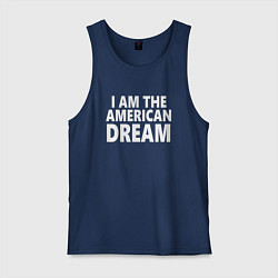 Мужская майка Надпись на английском: я американская мечта