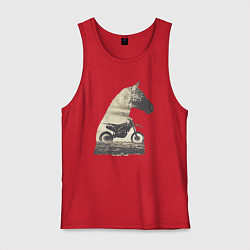 Мужская майка Мотокросс и Лошади, Силуэт Лошади