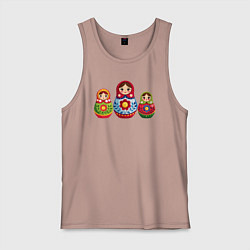 Мужская майка Три ярких матрёшки