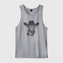 Мужская майка Корова ковбой