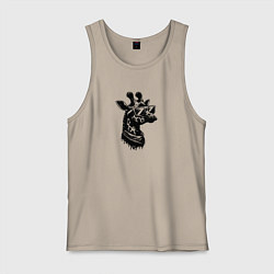 Мужская майка Хипстер жираф в очках