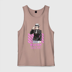 Майка мужская хлопок Клинок рассекающий демонов музан, цвет: пыльно-розовый