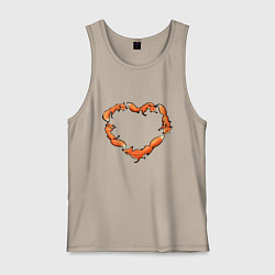 Мужская майка Лисердце