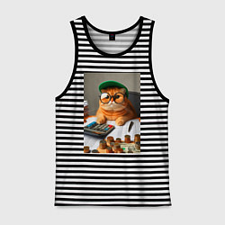 Мужская майка Рыжий кот - бухгалтер