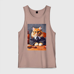 Мужская майка Рыжий кот адвокат - нейроарт