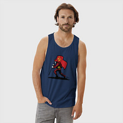 Майка мужская хлопок Солдат СССР, цвет: тёмно-синий — фото 2