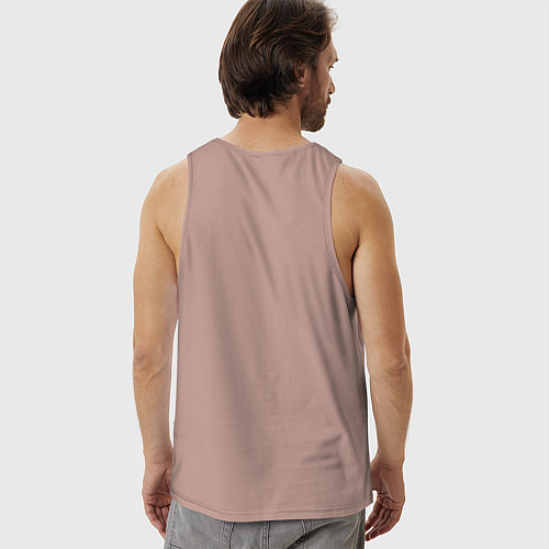 Мужская майка Енот с посохом / Пыльно-розовый – фото 4