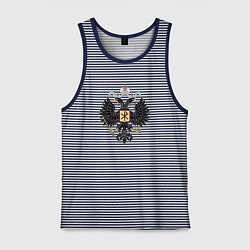 Мужская майка Герб РФ чёрный орёл