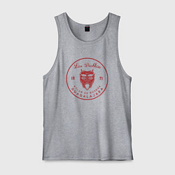 Майка мужская хлопок Клуб бокса Los Diablos, цвет: меланж