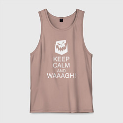 Мужская майка Warhammer keep calm and waaagh