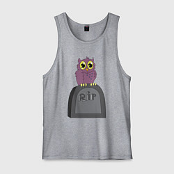 Мужская майка Сова на надгробии