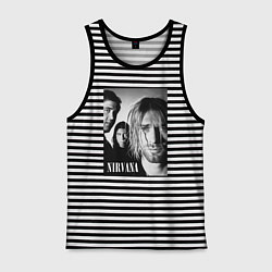 Майка мужская хлопок Nirvana rock band black, цвет: черная тельняшка