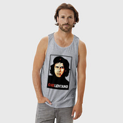 Майка мужская хлопок Che guevara - Chelentano, цвет: меланж — фото 2