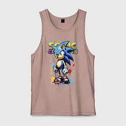 Мужская майка Ёжик Соник - эскиз с логотипом