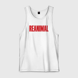 Майка мужская хлопок Reanimal logo, цвет: белый