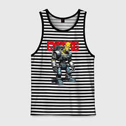 Мужская майка Cyborg Homer Simpson - ai art fantasy