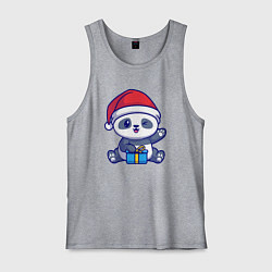 Мужская майка Новогодняя панда