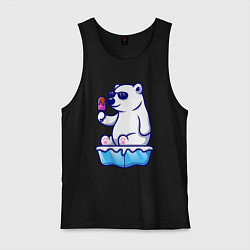 Мужская майка Мишка с мороженым