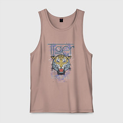 Мужская майка Тигр и рок н ролл