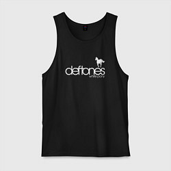 Майка мужская хлопок Deftones white pony, цвет: черный