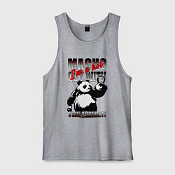 Мужская майка Панда с гирями