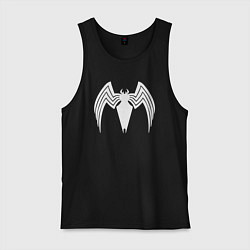 Майка мужская хлопок Venom spider logo, цвет: черный