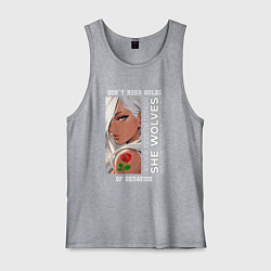 Мужская майка Девушка из аниме с розой