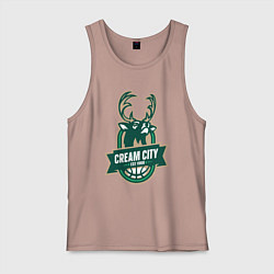 Мужская майка Milwaukee Bucks cream city