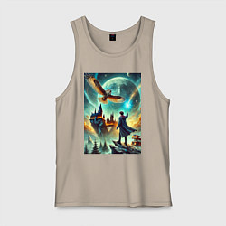 Мужская майка Harry Potter and owl - Hogwarts