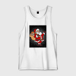 Мужская майка Санта Клаус с мешком