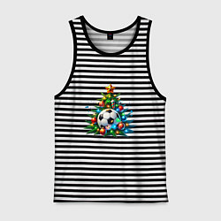 Мужская майка Новогодняя футбольная елка