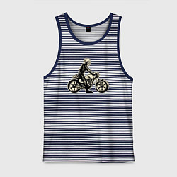 Мужская майка Скелет мотоциклист