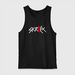 Майка мужская хлопок Skrillex - logo, цвет: черный