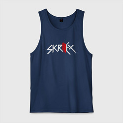 Майка мужская хлопок Skrillex - logo, цвет: тёмно-синий