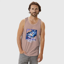 Майка мужская хлопок Серебряный Волк, цвет: пыльно-розовый — фото 2