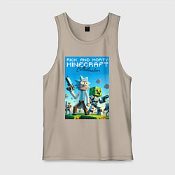 Мужская майка Rick and Morty Minecraft - collaboration