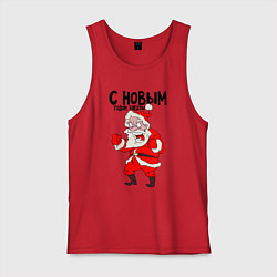 Мужская майка Злой дед мороз с новым годом блеать