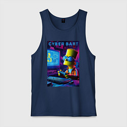 Мужская майка Cyber Bart is an avid gamer